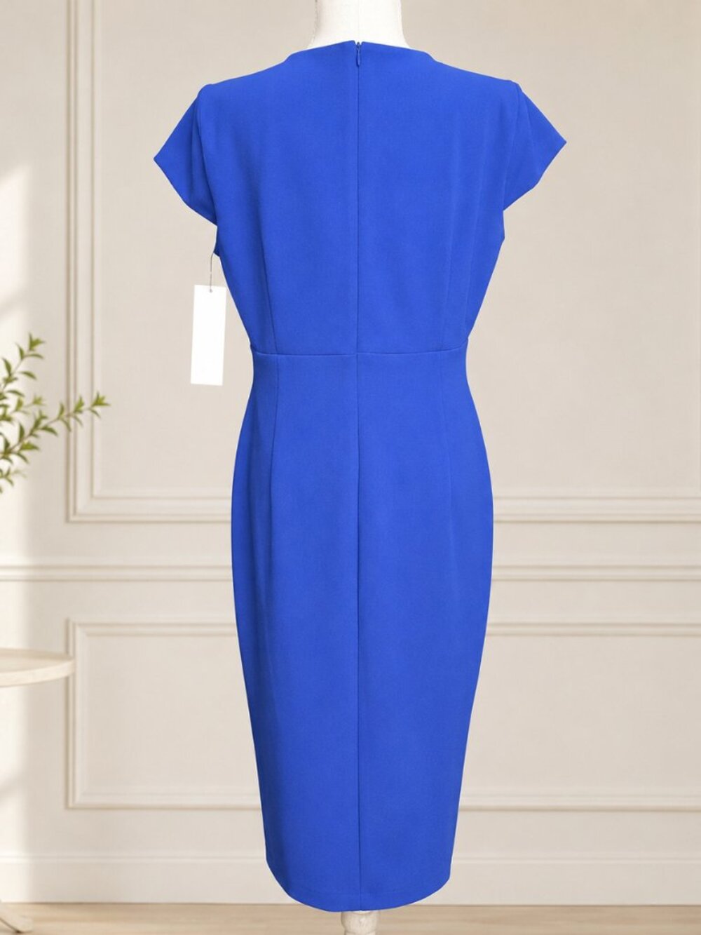 Calvin Klein Royal Blue Midi Sheath Dress, size 12 NWT - Picture 4 of 6